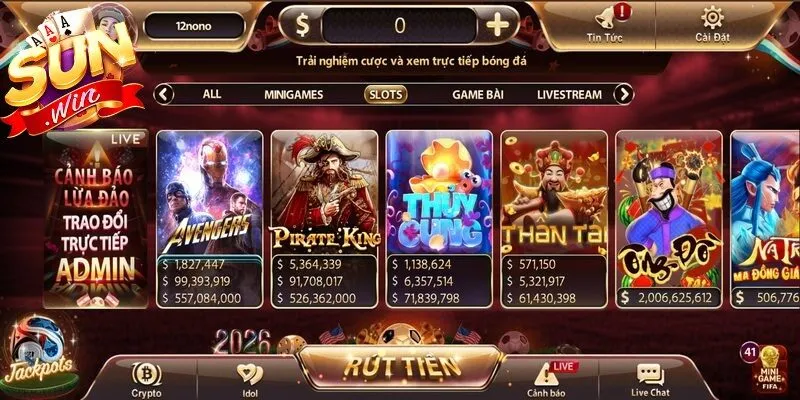 Slotgame Sunwin nổi tiếng hiện nay là loại hình giải trí thịnh hành